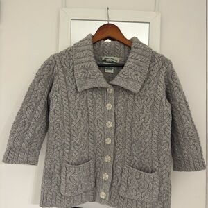 Aran Crafts Gray Cardigan